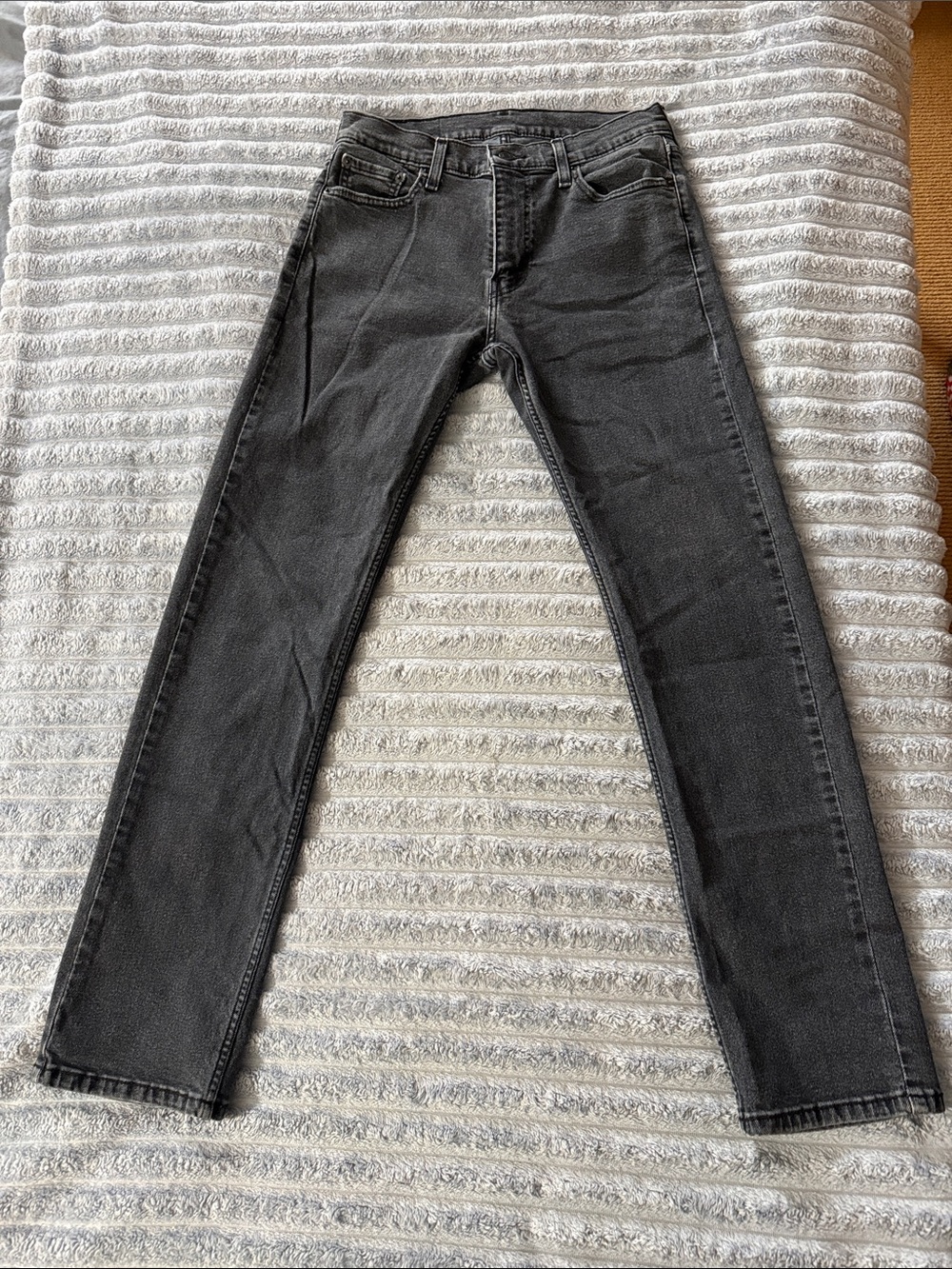 Levi's Men's 513 Slim Straight Jeans Charcoal Gray Washed Denim Size 30 x 32